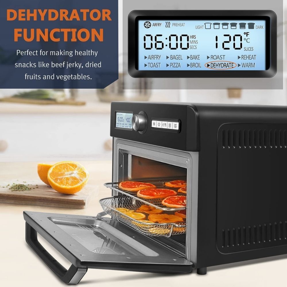 19 Quart Air Fryer Toaster Oven, Convection Roaster with Rotisserie